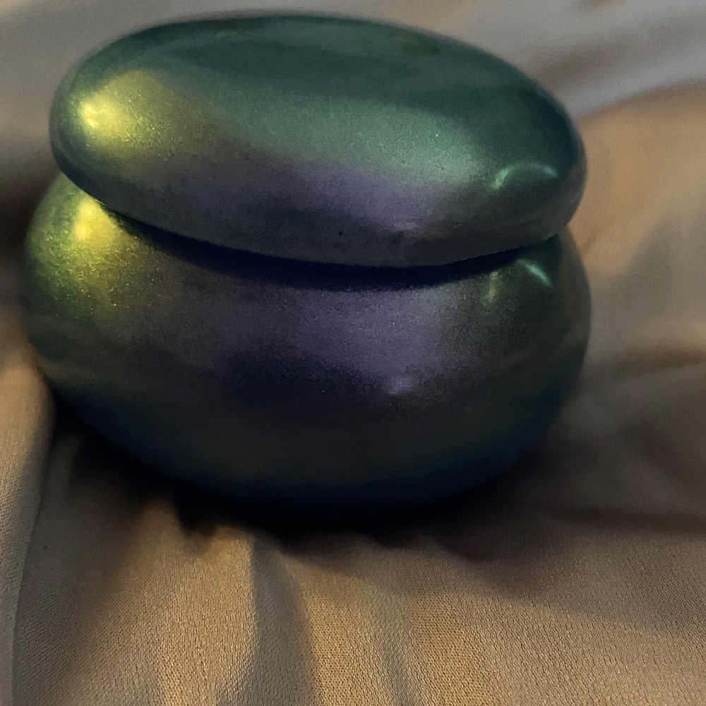 Iridescent Blue and Purple Trinket Box